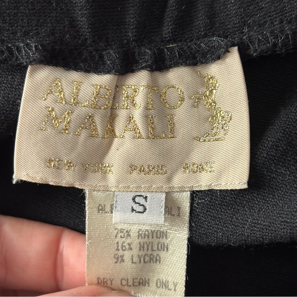 Alberto Makali Black Mini Skirt with Faux Leather Detail | Size S - Picture 6 of 6